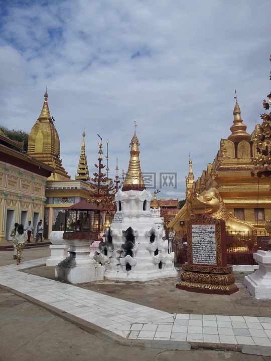 缅甸,佛教寺庙,金塔