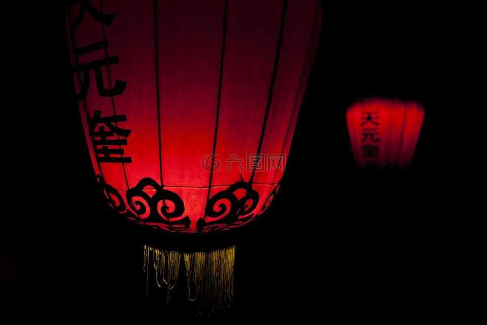 灯笼,红色,中国