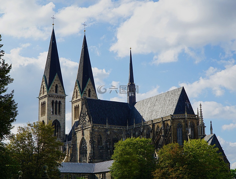 大教堂,教会,哈尔伯施塔特