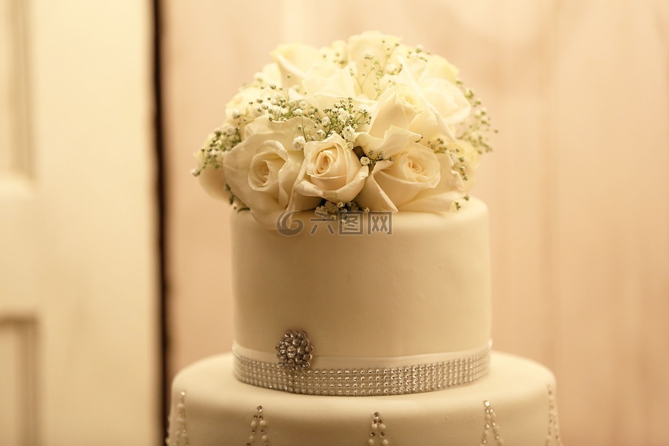 蛋糕,鲜花,婚礼