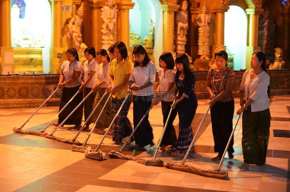 保洁员,shwedagon mirabello,宝塔