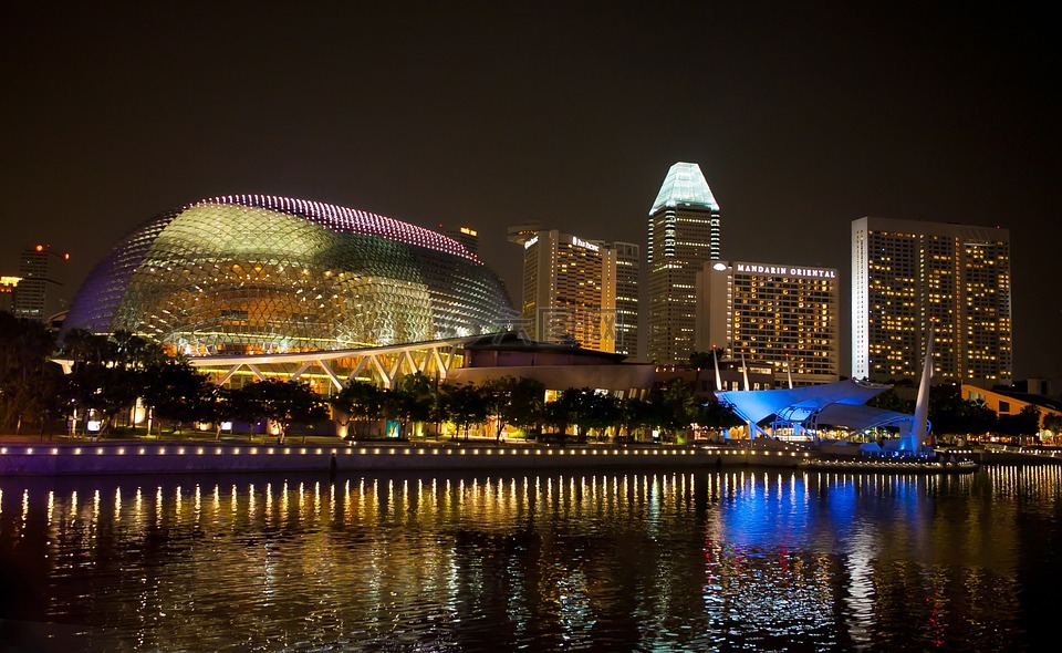新加坡,商业,夜景