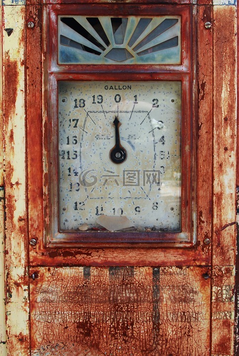 古董,时钟,燃油泵