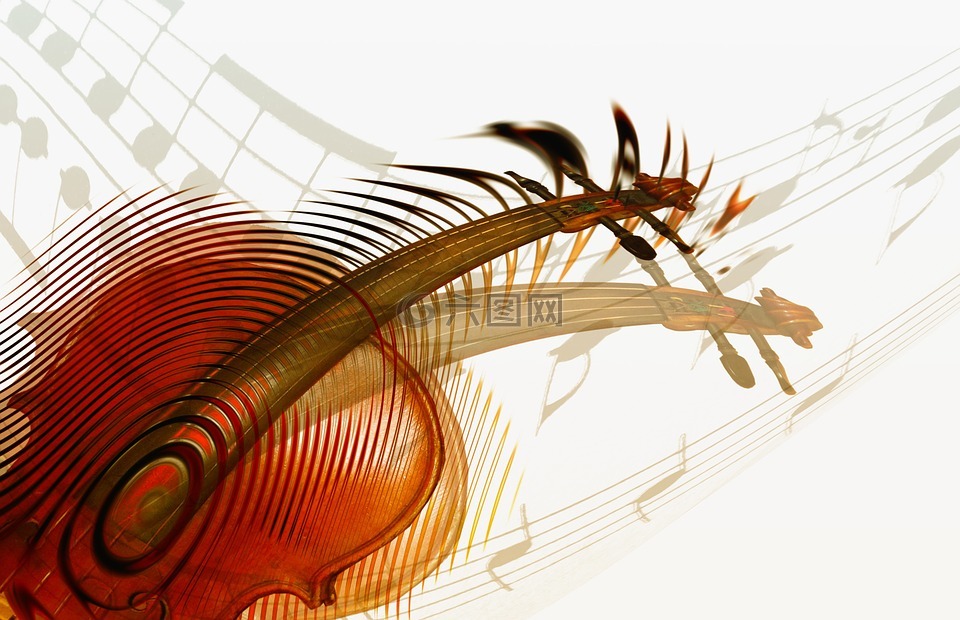 小提琴,抽象,音乐