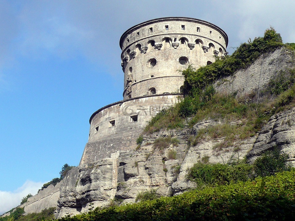 塔,中世纪,城堡塔