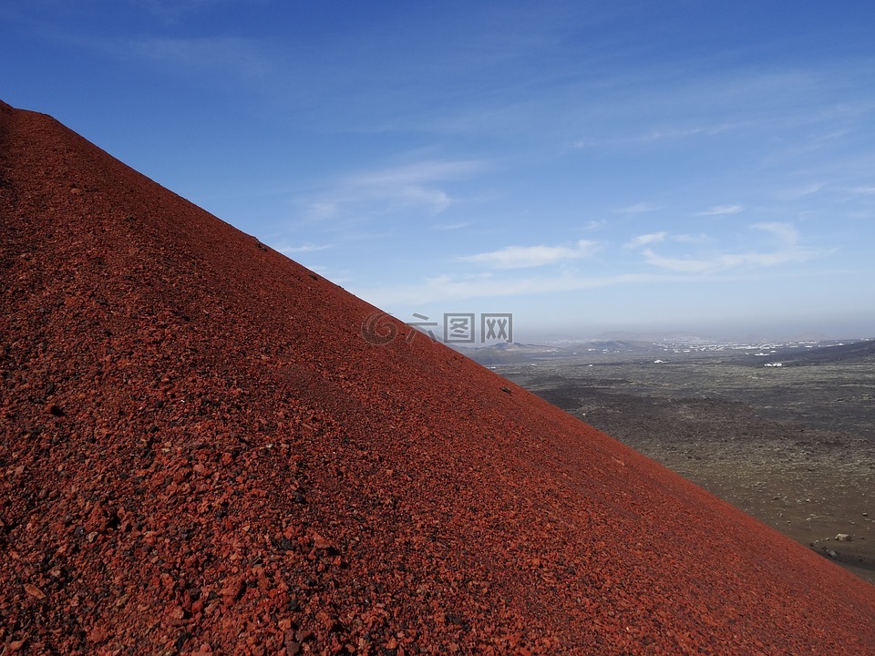 火山,兰萨罗特岛,红土