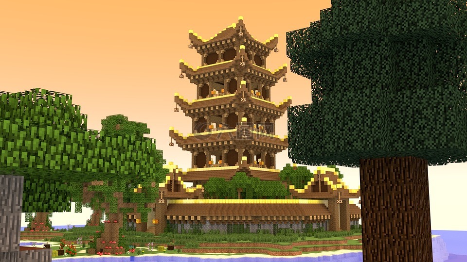 Minecraft 寺 3d高清图库素材免费下载 图片编号 六图网