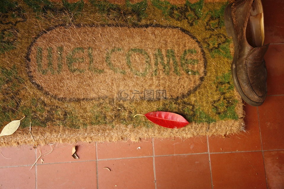 欢迎,欢迎回家,防滑垫