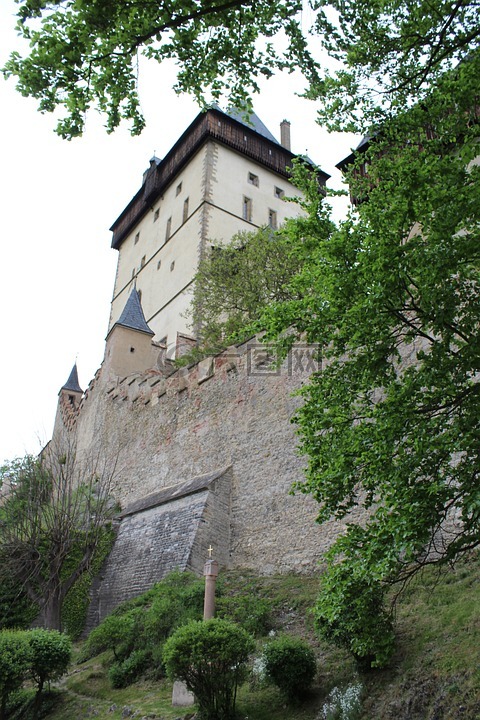 城堡,卡尔施泰因,墙