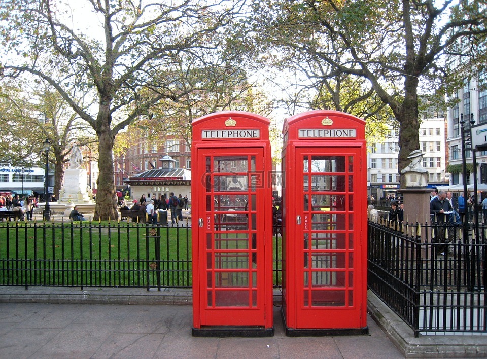 药房,伦敦,红色电话亭