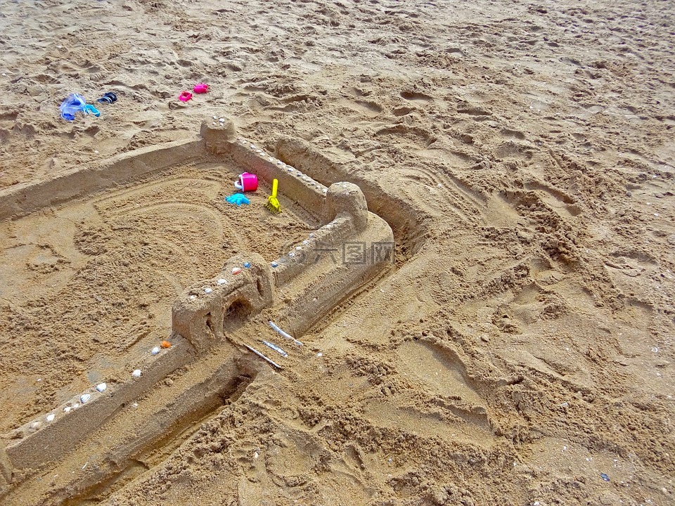 沙滩,桑德伯格,沙滩玩具