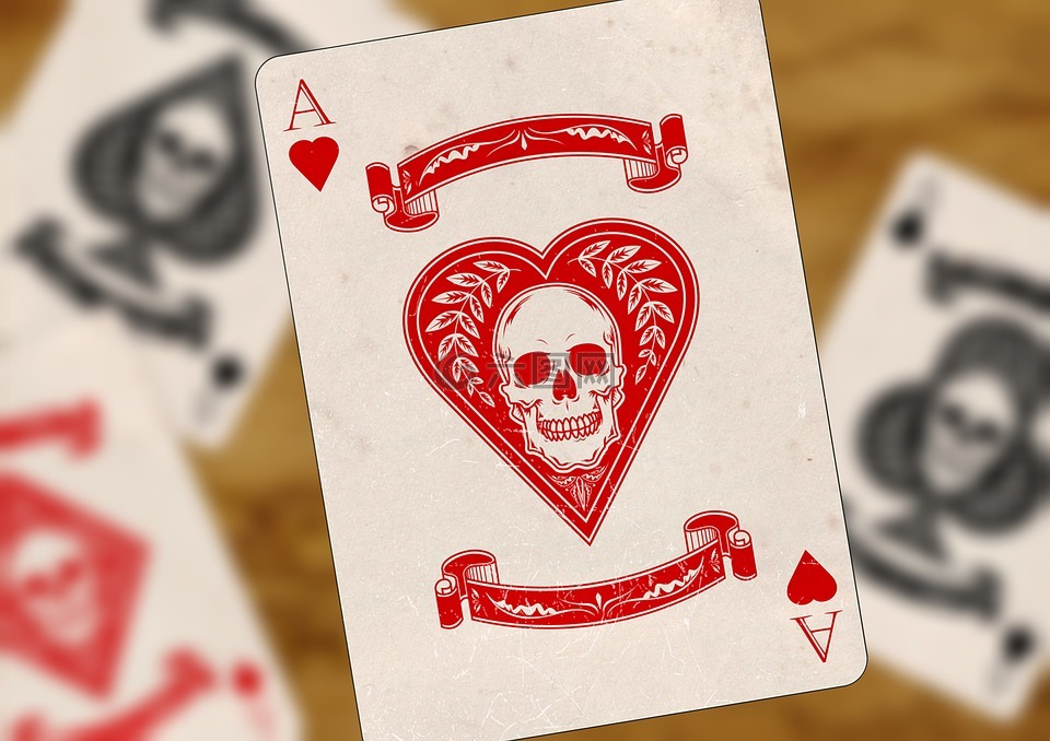 扑克牌,ace,心脏