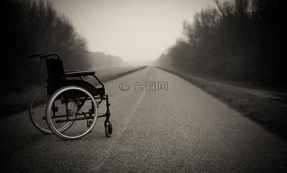 轮椅,孤独,物理