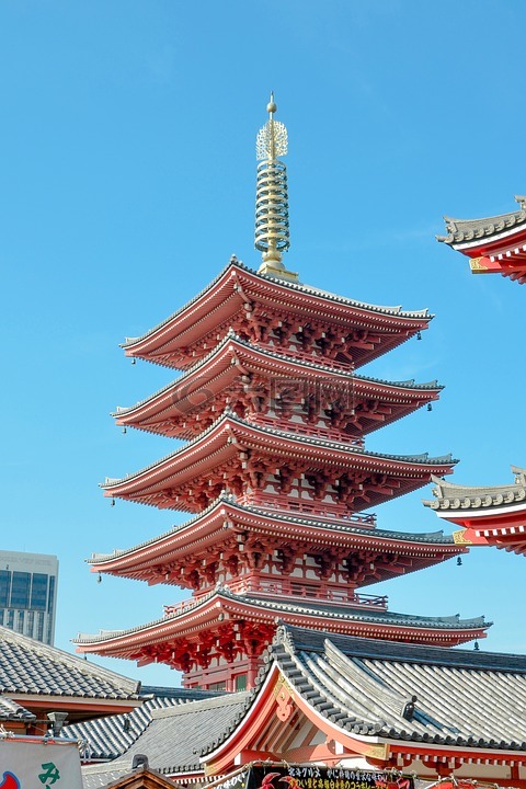 宝塔,浅草寺,寺