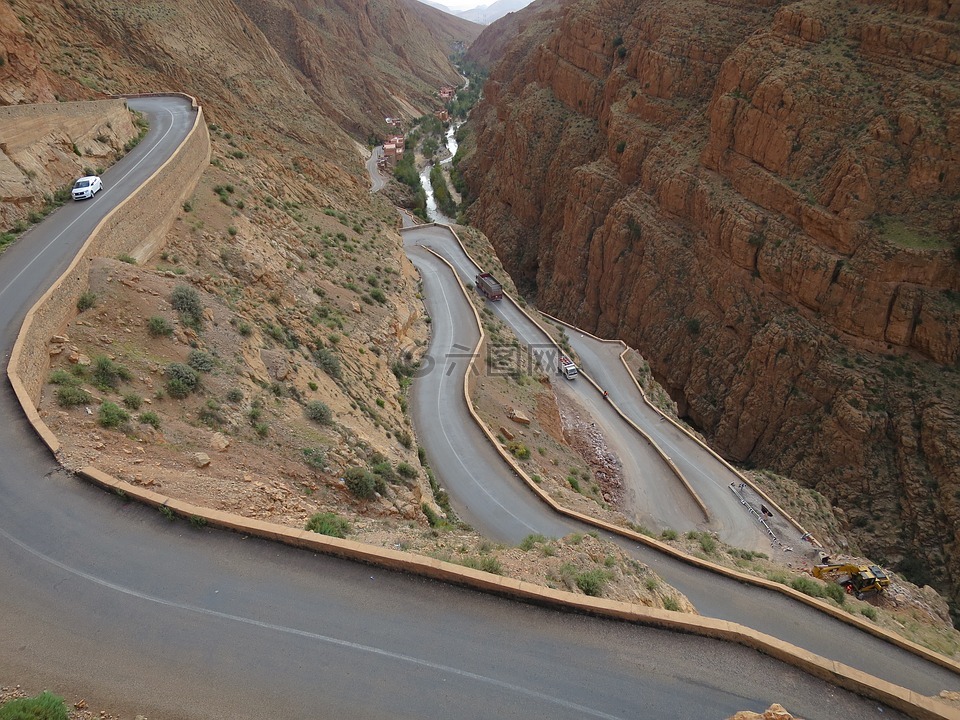 摩洛哥,道路,景观