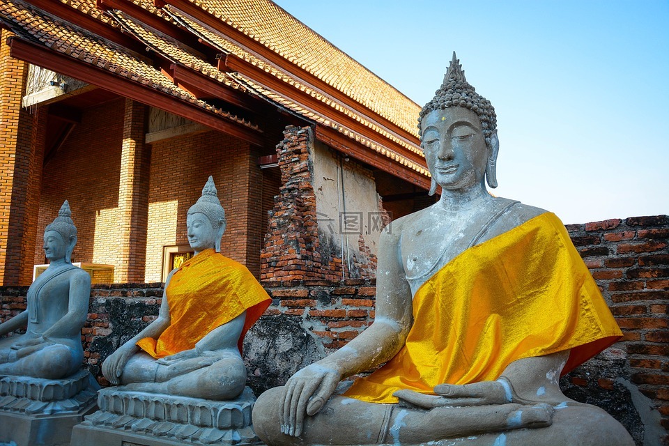 佛,泰国,雕像
