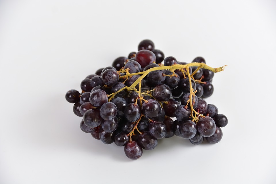 黑色的葡萄,电源,水果
