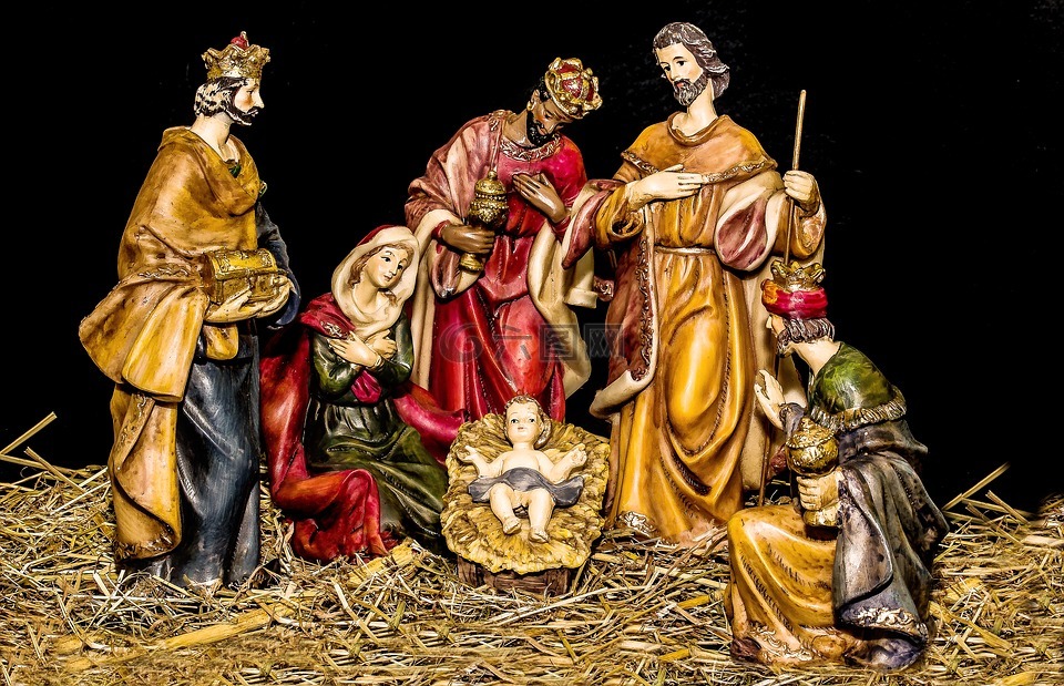 圣诞婴儿床数字,耶稣的孩子,耶稣的诞生