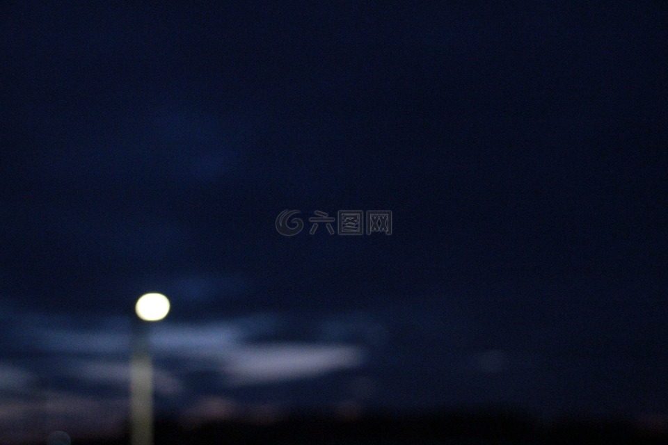 ppt背景,路灯,黑夜