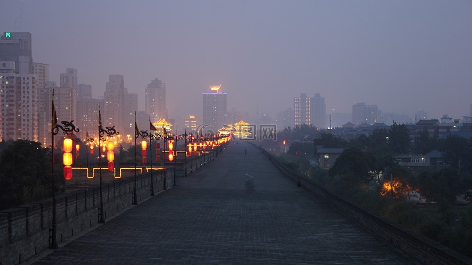 中国,夜,灯