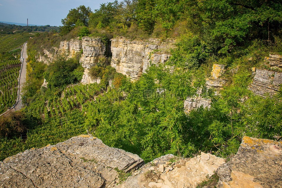 hessigheim,岩石园,岩石的内卡河谷