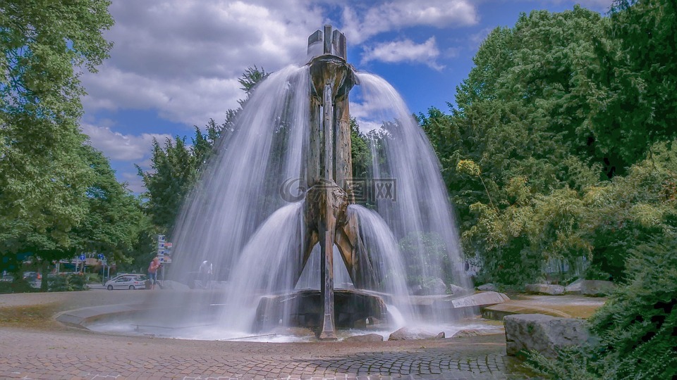 海得尔堡,喷泉