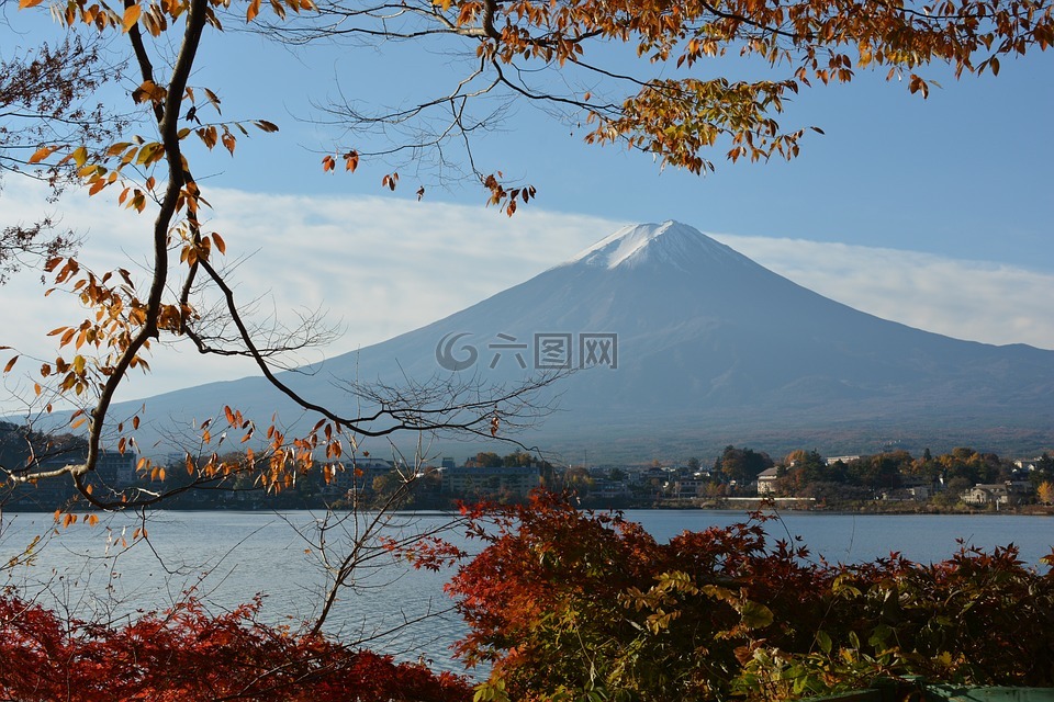 富士山,日本,秋季