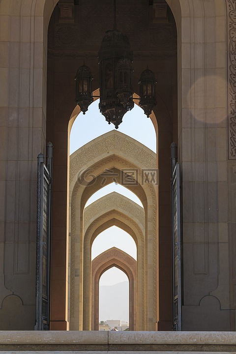 苏丹卡布斯大清真寺,阿曼,结构
