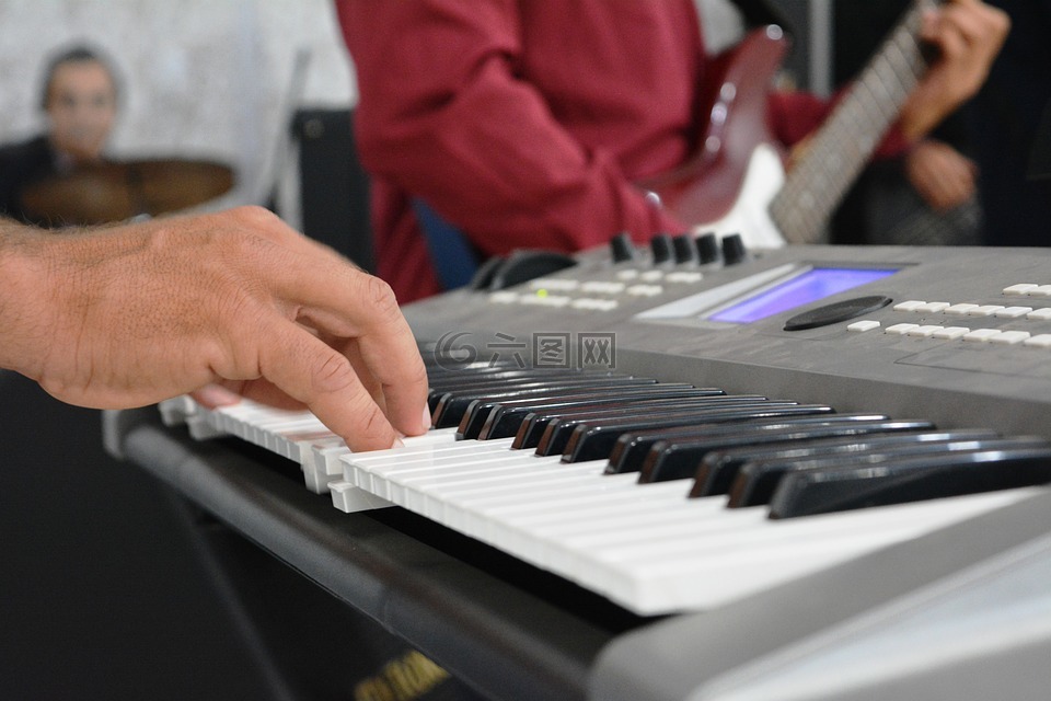 键盘,音乐,手指