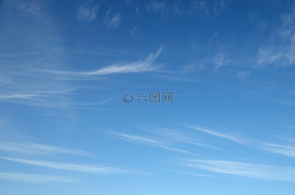 蓝色,云,天空