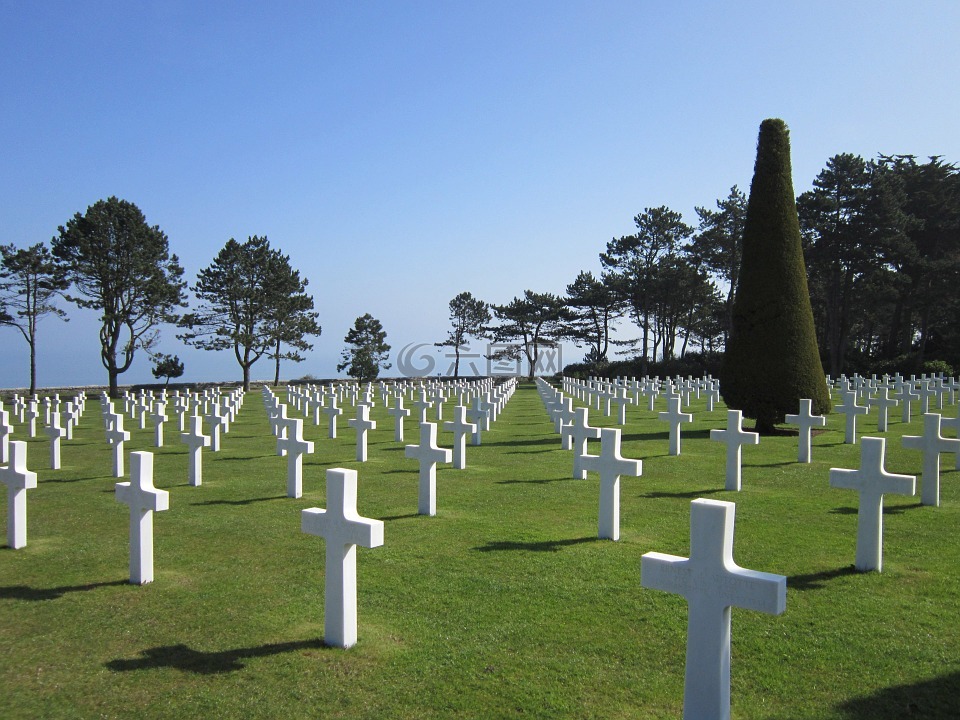 公墓,奥马哈海滩坟场,美国军事公墓