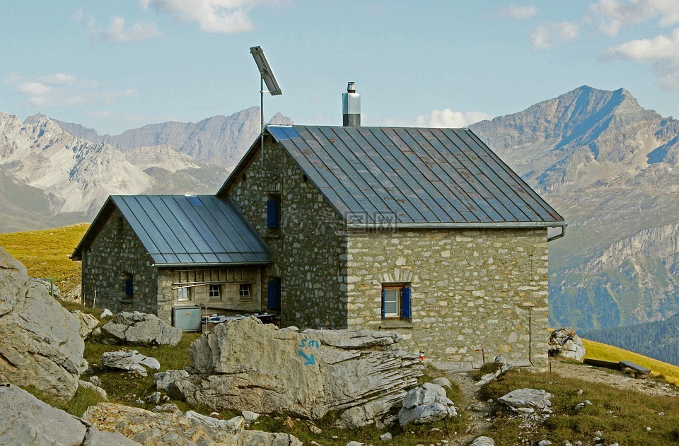 山上的小屋,格劳宾登,爬山