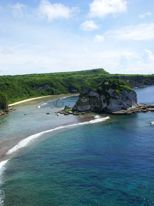 塞班岛,海,海岸