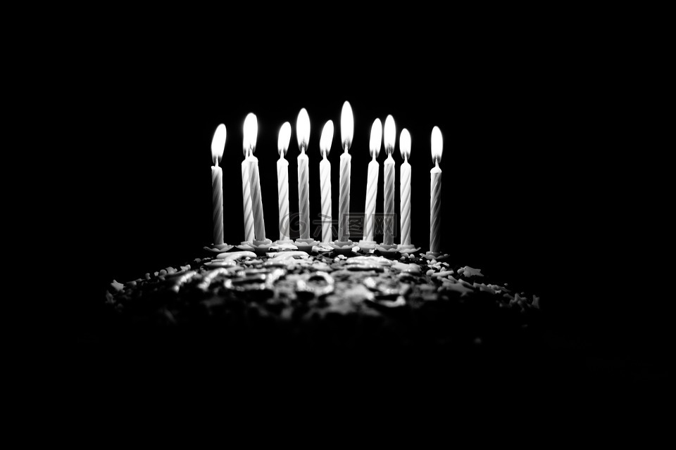 黑暗,生日,蛋糕