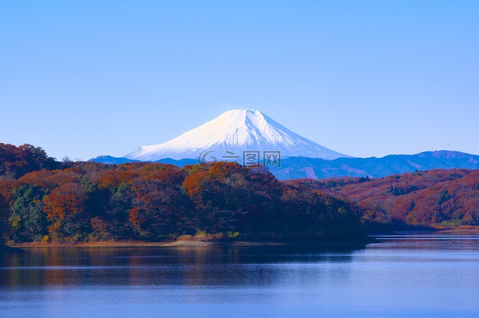 日本,富士山,狭山湖