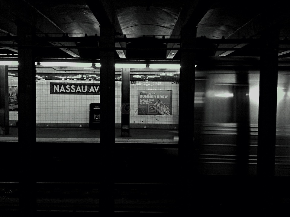 地铁,平台,地铁站