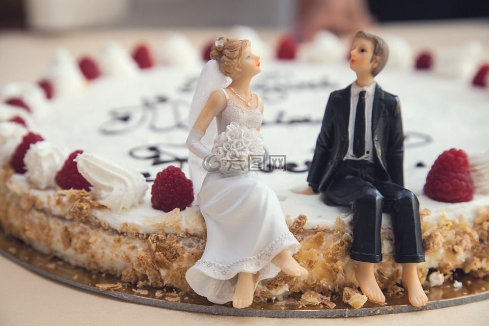 婚礼蛋糕,新娘,马夫