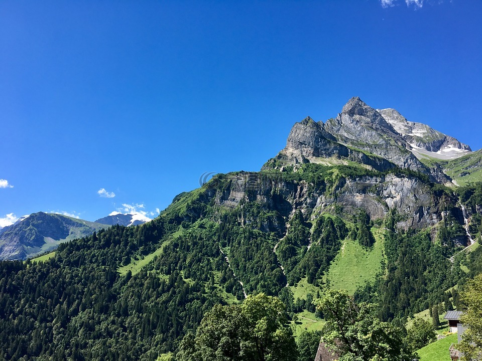 山,景观,glarus