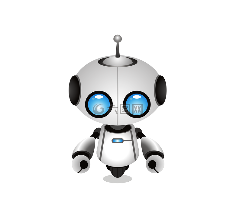 可爱,卡通,机器人