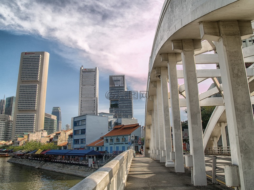 新加坡,天际线,建筑物