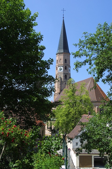 教会,砖,巴伐利亚