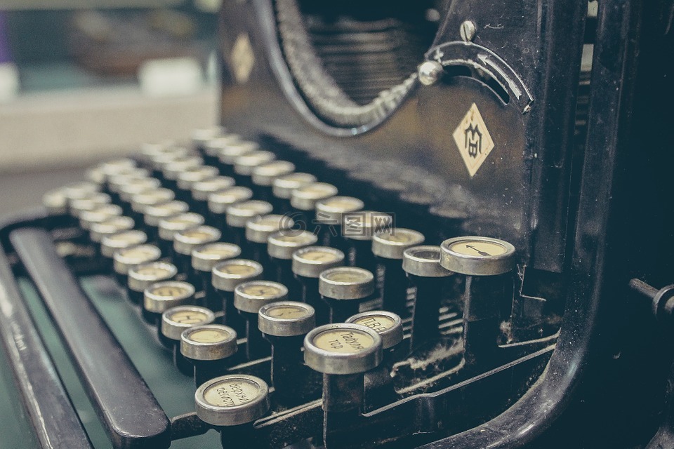 打字机,作者,机械