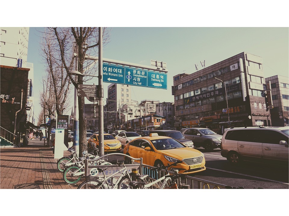 首尔,复古风,街景