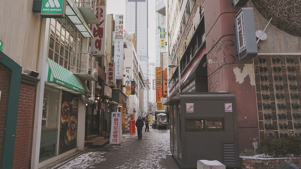 首尔,复古风,街景