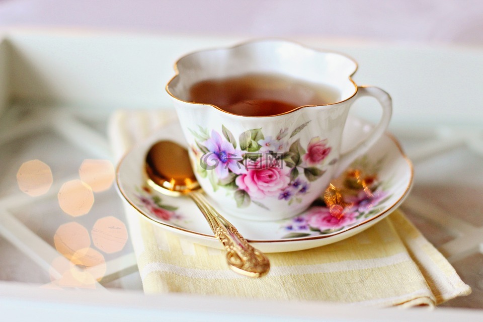 茶杯子,老式的茶杯,茶