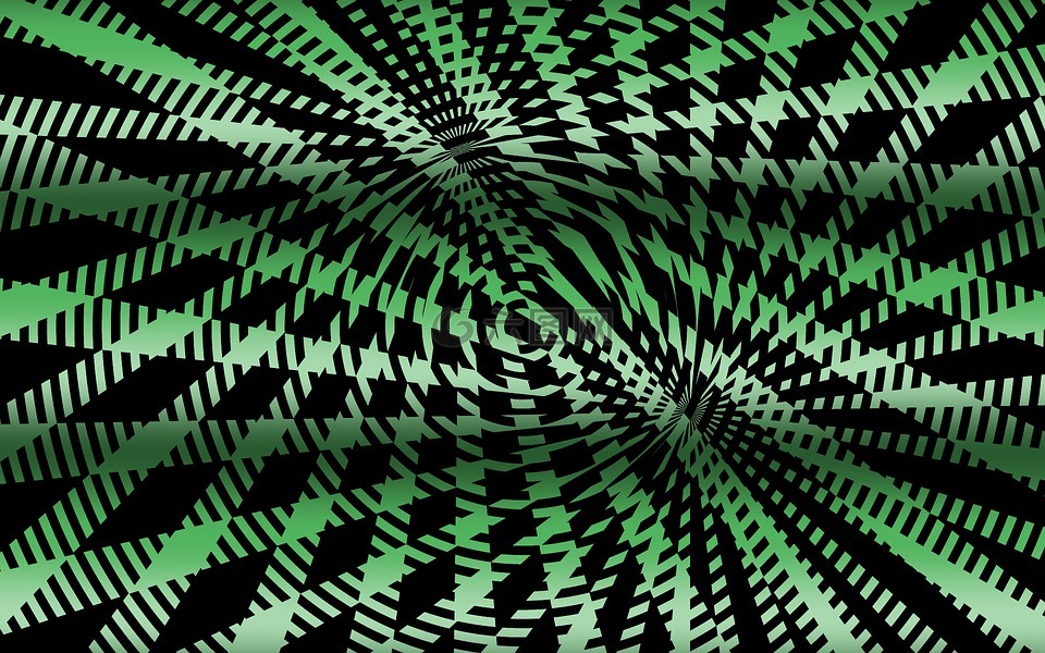 射线,螺旋,绿色
