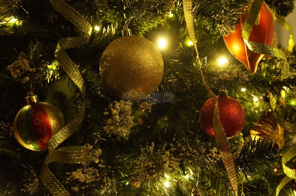 圣诞树,新的一年的平安夜,圣诞节树玩具