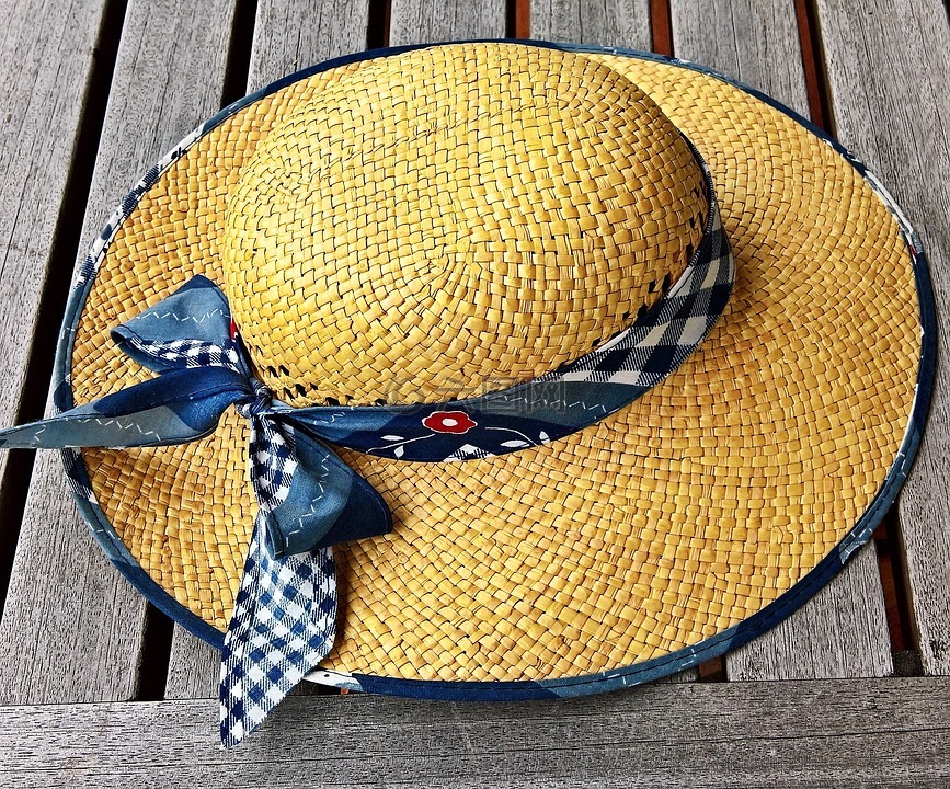 帽子,太阳帽子,草帽