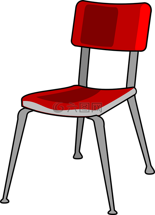椅子,红色,金属