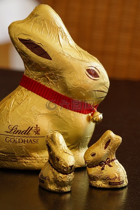 复活节兔子,兔,金箔
